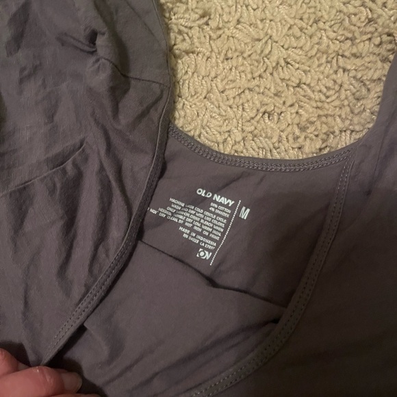 Old Navy Charcoal Scoop Neck Blouse - Picture 2 of 3